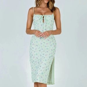 Princess Polly ELEANOR MIDI DRESS GREEN
